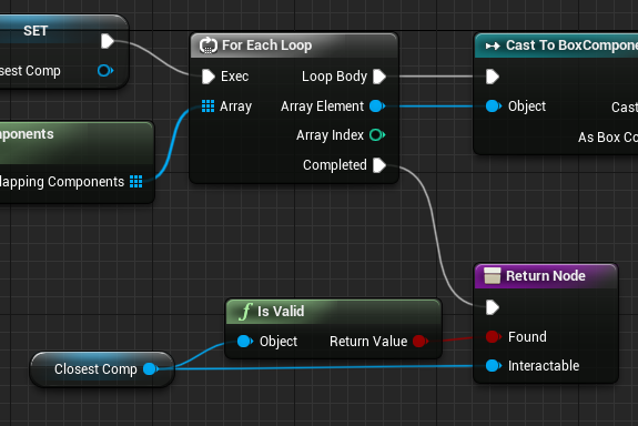 return node hooked up